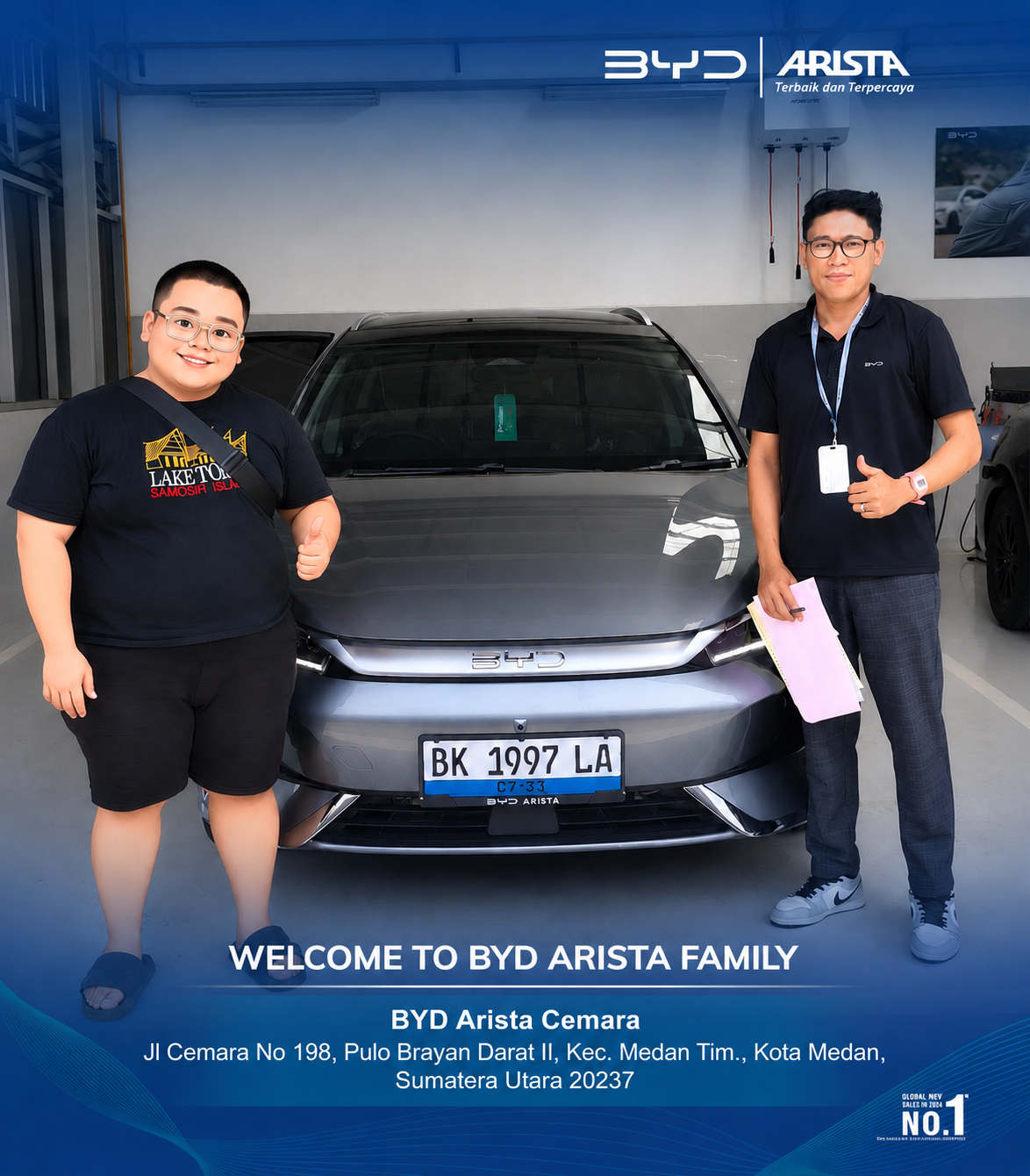 Serah Terima Unit BYD dengan Customer 